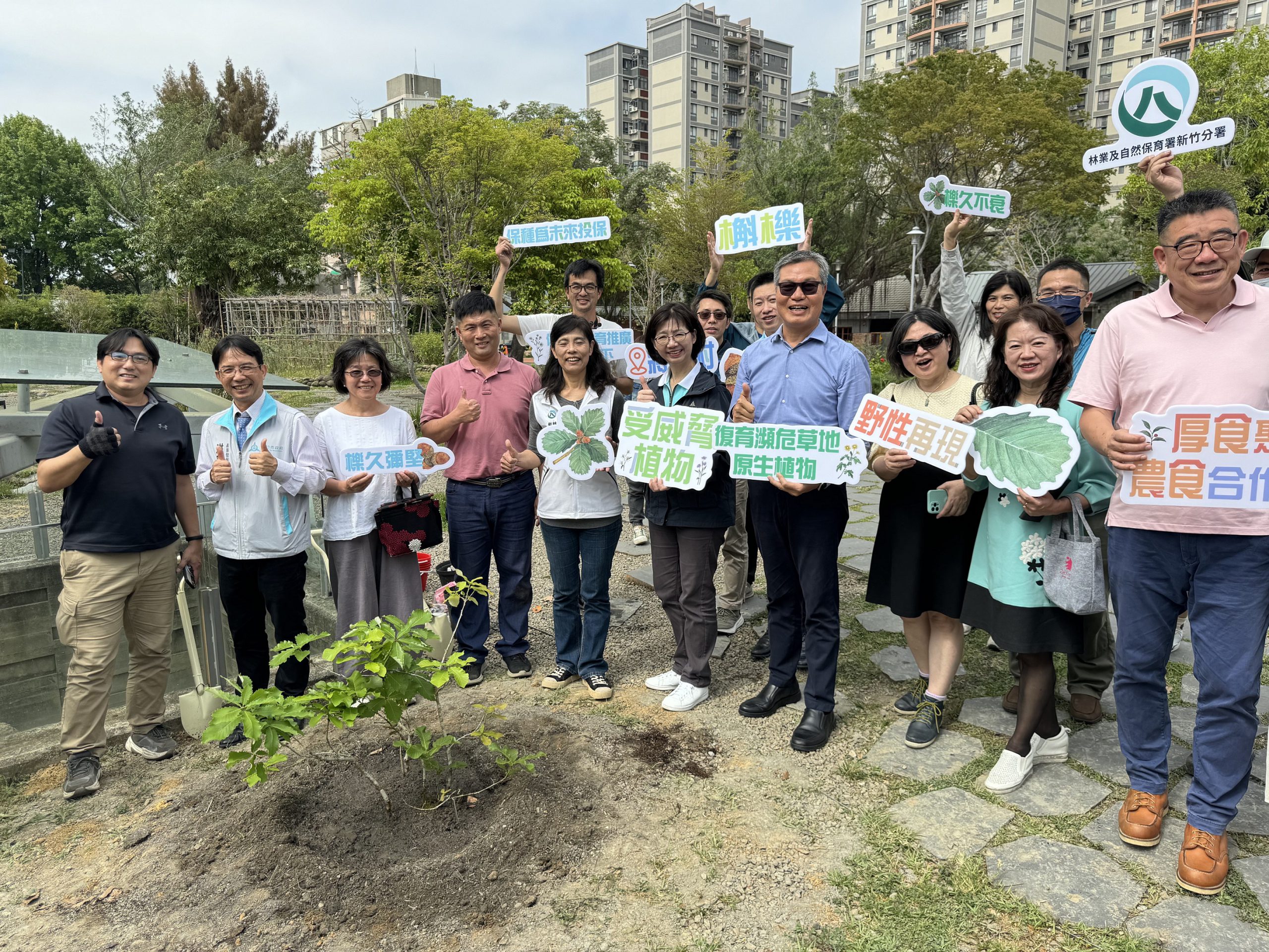 「櫟正種好」新竹分署攜手在地機關學校種植槲櫟助「櫟」環境教育（圖：苗栗縣政府 提供）